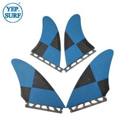 Surf único tabs quad aletas azul cor fibra de vidro quilha barbatanas prancha barbatanas ele barbatanas de prancha acessórios único tabs barbatanas - Image 2