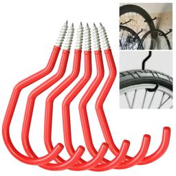 Suporte de parede para bicicleta, 6 peças, garagem, montagem na parede, gancho de armazenamento, ciclismo, suporte de bicicleta, acessórios - Image 2