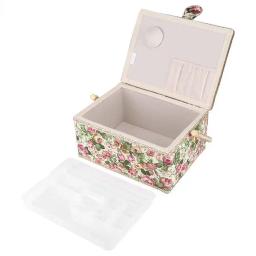 Cesta De Costura Impressa Floral com Alça, Caixa De Artesanato De Tecido, Armazenamento Diversos, Organizador doméstico - Image 4