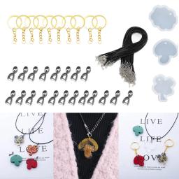 Chaveiro com pingente de cristal, faça você mesmo, kit de molde de silicone com chaveiros arte artesanato, ferramentas de confecção de resina epóxi de cristal para bijuterias diy - Image 1