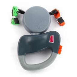 Guia duplo para cães, durável, duas cabeças, corda de tração, portátil, automático, rotação retrátil, coleira para animais de estimação (menor que 50kg) - Image 3