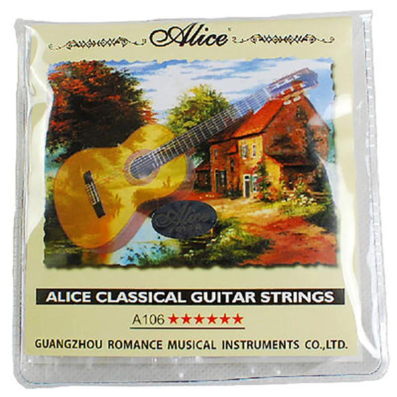 Alice-cordas de guitarra a106h/qe27, clássica, nylon, acessórios para guitarra, 1-6 conjuntos de cordas, custo-benefício - Image 1