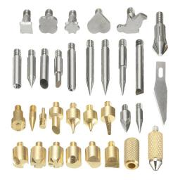 37 pçs 30w queima de madeira caneta ferramenta de solda estêncil ferro conjunto de artesanato pirografia kit - Image 2