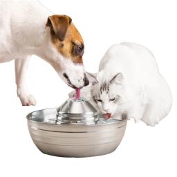 Bebedouro automático de aço inoxidável, Alimentador de bebidas antiderrapante, Tigela para Pet, Cat, Dispenser Bowl, Produtos, Novo - Image 1