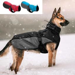 Impermeável Reflective Raincoat para Médios e Grandes Cães, Roupas Quentes, Casaco, Jaqueta para Bulldog Francês, Big Dog, XL-6XL - Image 1