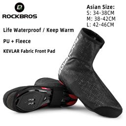 Rockbros ike sapatos cobre sapatos de ciclismo capa impermeável à prova vento térmica quente breflective equitação da bicicleta inverno overshoes - Image 1