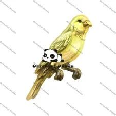 Moldes de Corte em Metal Amarelo para Projetos DIY: Papagaio, Álbum de Fotos e Estêncil