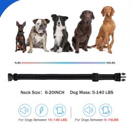 Pet treinamento de controle remoto coleira do cão com vibração choque som recarregável elétrica à prova dwaterproof água colar de treinamento do cão suprimentos - Image 6