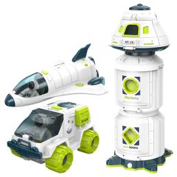 Acústica espaço óptico foguete brinquedo astronauta nave espacial brinquedos modelo estação espacial foguete aviação série brinquedos menino presente - Image 2