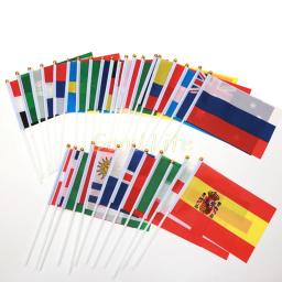 Bandeiras de mão com pólos, pequeno banquete, equipe bandanas de futebol, clube, fãs de futebol, EUR Cup, países participantes, 204, 36Pcs - Image 1