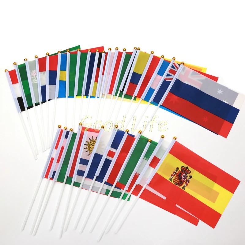 Bandeiras de mão com pólos, pequeno banquete, equipe bandanas de futebol, clube, fãs de futebol, EUR Cup, países participantes, 204, 36Pcs - Image 5