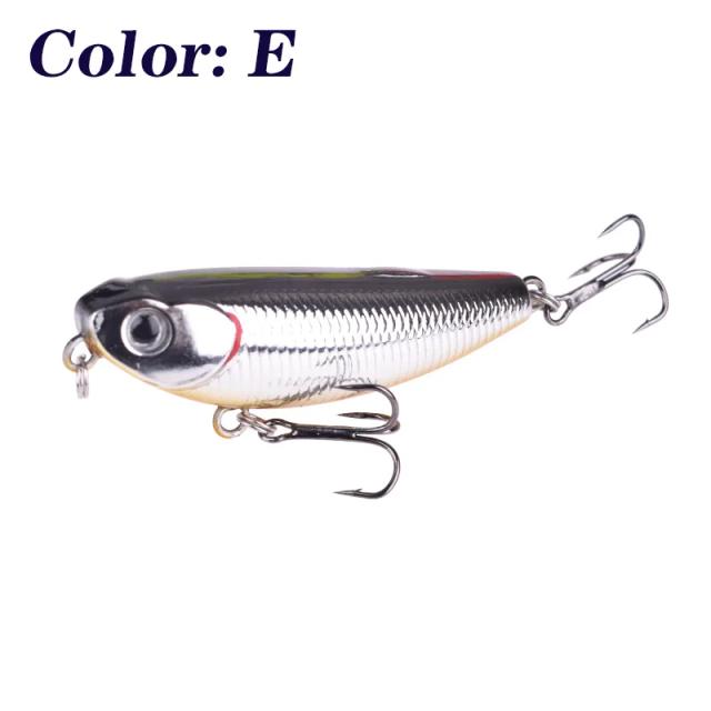 Isca Flutuante de Pesca Lápis de Água 5cm 5,5g com Gancho 10# e Ação Wobbler