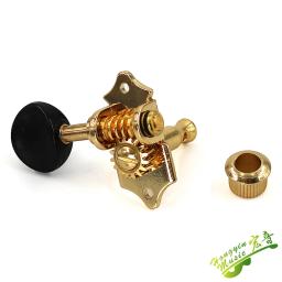 Golden Tuning Pegs para Ukulele, Cordas de Botão, Afinadores Cabeça Acessórios, Alta Qualidade, Taiwan, 2L2R, 1 Conjunto, 4 Parafusos - Image 4