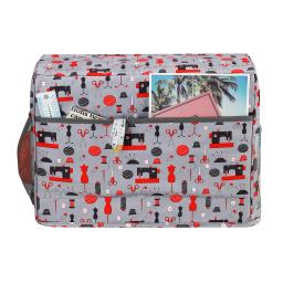 Máquina de costura poeira capa com bolsos para agulhas máquina de costura acessórios saco de armazenamento doméstico para mulher - Image 1