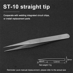 6 pçs/pçs/set pinças de aço inoxidável anti-estático conjunto de ferramentas de manutenção industrial precisão curvada pinças retas ferramentas de reparo - Image 5