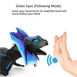 Rc animais selvagens lagartos de controle remoto infravermelho sensing lagarto movimento indutor som iluminação elétrica pet hobby crianças brinquedo - Image 4