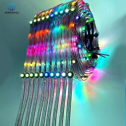 Módulo dissipador RGB inteligente endereçável individualmente pré-soldado, Decore LED String Light, DC5V, WS2812B, SMD5050, 50 Lot - Image 3