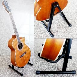 Portátil dobrável tripé de guitarra suporte instrumentos cordas titular para acústico guitarra eletrônica baixo ukulele violino violoncelo - Image 6