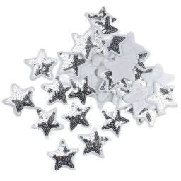 Remendos de estrela de prata com lantejoulas, remendos para jeans, bolsa escolar, sapatos, chapéus, decoração de casacos, vestimentas diy, apliques de costura, emblema de roupas com 10 peças - Image 4