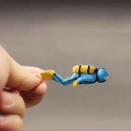 Estatueta modelo de cena em miniatura, Estatueta do mundo subaquático, Sea Explore Divers Decoração, Action Figures Brinquedos - Image 3