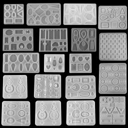 Resina Moldes para Fazer Jóias DIY, Molde De Silicone, UV Epóxi Pingente Artesanato, Brinco Pingentes, Molde de Fundição, Jóias Ferramenta Acessórios - Image 1