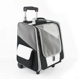 Transporte para animais de estimação de luxo mochila portátil saco do trole do animal de estimação ao ar livre viagem caminhadas respirável saco portador do cão gato acessórios do cão - Image 2