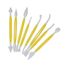 Conjunto de escultura em argila de plástico, 8 tamanhos, ferramentas de argila de modelagem de polímero, conjunto de ferramentas para moldar argila, brinquedos de massa - Image 1
