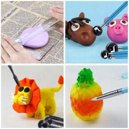Conjunto de ferramentas para projetos de arte diy, 15 peças, bola stylus de argila macia, cerâmica, multiferramentas, projetos de arte, escultura e modelagem, ferramenta de decoração de fondant - Image 6