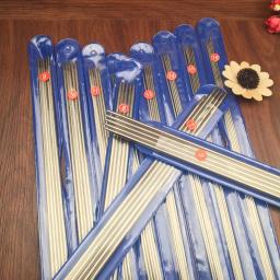 Agulhas de tricô retas de aço inoxidável, ganchos de crochê, frete grátis, tamanho 6-16, 25cm 35cm, 44 55Pcs por conjunto - Image 2