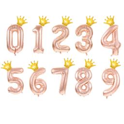 Balões metalizados de arco-íris, decorações de festa de aniversário para crianças, rosa, dourado, rosa, prata, azul, 0 a 9 dígitos, 1 peça - Image 4