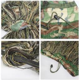 Ao ar livre ghillie terno camuflagem roupas de caça selva cs formação folhas roupas sniper capa completa ternos caça - Image 4