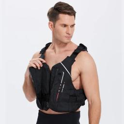 Ajustável Multi bolso colete salva-vidas para adultos, flutuabilidade, vela segura, caiaque, canoagem, Fly Fishing, Water Sports Aid Vest - Image 1