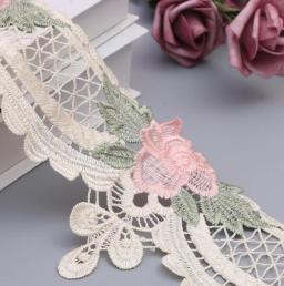 1y tecido de fita de renda artesanal enfeites de renda para acessórios de costura decoração de casamento diy artesanato suprimentos - Image 4