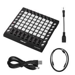 WORLDE-Portátil USB MIDI Drum Pad Controller, PAD48, RGB Backlit Pads, 16 botões, 8 Sliders - Image 5