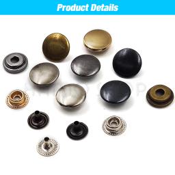 Metal Snap Fasteners Sets, Pressione o botão, Studs para costura, Couro, Roupas, Vestuário, Bolsas, Sapatos, Acessórios, Leathercraft, 25Sets - Image 5