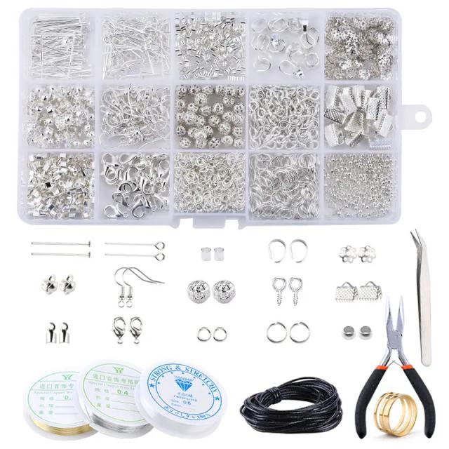 Kit Completo de Ferramentas e Materiais para Confecção de Joias Artesanais com Fios, Espaçadores e Ganchos