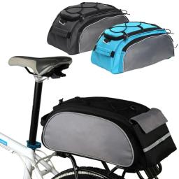 13l bicicleta saco traseiro ciclismo rack de assento armazenamento tronco bolsa pannier viagem equitação mountain road bicicleta sacos grande capacidade - Image 1