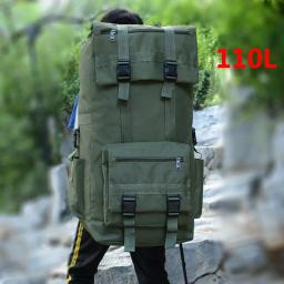 Grande mochila para caminhadas ao ar livre e acampamento para homens, mochila de escalada e trekking, sacos táticos, mala de bagagem 110L - Image 2