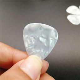 Palhetas de guitarra branco pérola, branco pérola, celulóide, pelctrum, branco em branco, 200pcs, lote, 0,46mm, 0,71mm, 1,0mm - Image 6
