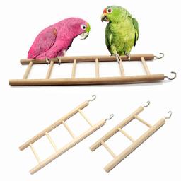 Papagaio escadas balanço pássaros brinquedo scratcher de madeira poleiro escalada 3/4/5/6 escada gaiola de pássaro hamsters suprimentos para animais estimação - Image 1