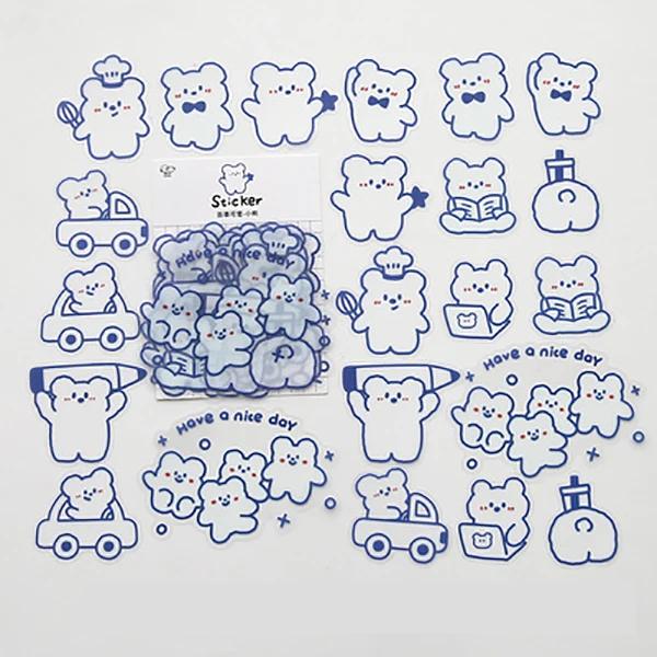 Adesivos Decorativos de Animais Fofos para Álbum de Recortes e Papelaria