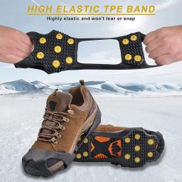 Novo 11 dentes de neve gelo apertos crampons para homens mulheres crianças inverno escalada anti deslizamento sapatos cobrir - Image 4