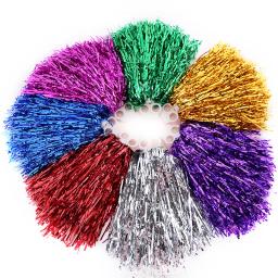 Pompons de animação de torcida rápida e metálica, 2 tamanhos de pompom para dança, animais de torcida, ação esportiva - Image 3