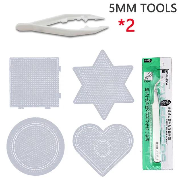 Fuse Beads Kit para Artesanato Decoração, 3D Pixel Puzzle, Contas de Ferro, Handmade DIY, Fusão Contas Brinquedo, Alta Qualidade, 24, 48 Cores, 5mm - Image 1