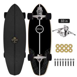Prancha de Surf Suave para Surf e Surf, Land Surf Skate Board, Fish Boards, Longboard, S7 P7, Dual Steering, 32in - Image 5