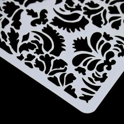 Flor Em Forma De Reutilizável Aerógrafo Estêncil, Pintura Arte, DIY Home Decor, Reserva De Sucata, Álbum Artesanato, Pintura Oca, Novo - Image 4