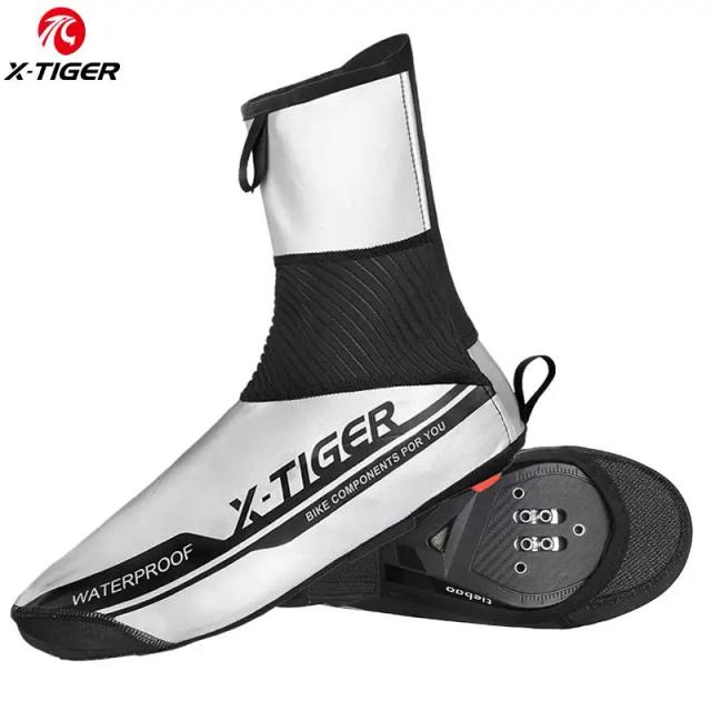 Capa Impermeável e Reflexiva para Sapatos de Ciclismo - Proteção à Prova de Vento para Inverno e Mountain Bike