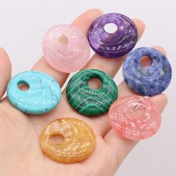 Contas de pedra natural semi-preciosas pedras redondas grandes contas de furo para fazer jóias diy colar pulseira brincos accessories25mm - Image 5