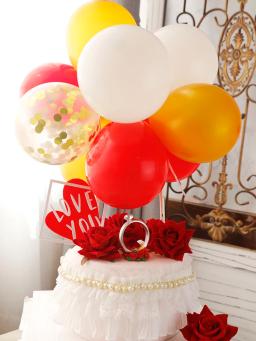 Decorações para festas de aniversário, suprimentos para festa de feliz aniversário de casamento, decoração de bolo em balão, topper de bolo com 10 peças - Image 5