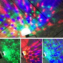 Mini luz de discoteca usb, lâmpada led mágica ativada por som, atmosfera de luz para palco, iluminação para casa, festa de aniversário, festa - Image 2